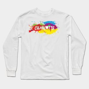 Charlotte Graffiti Long Sleeve T-Shirt